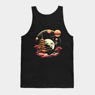 Japanese Temple Tokyo  Asian Inspired Retro Japan Tank Top